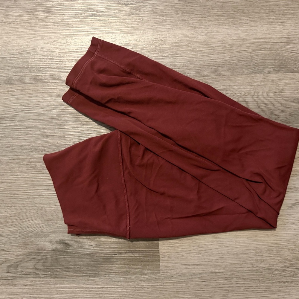 CRZ Yoga Red Merlot Burgundy Leggings 25 inches